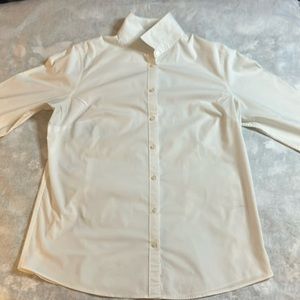 Banana Republic white button up long sleeve shirt.